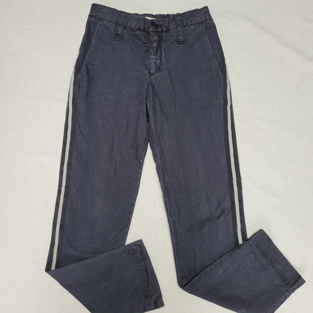 Zadig & Voltaire Navy Chinos with Gray Stripes